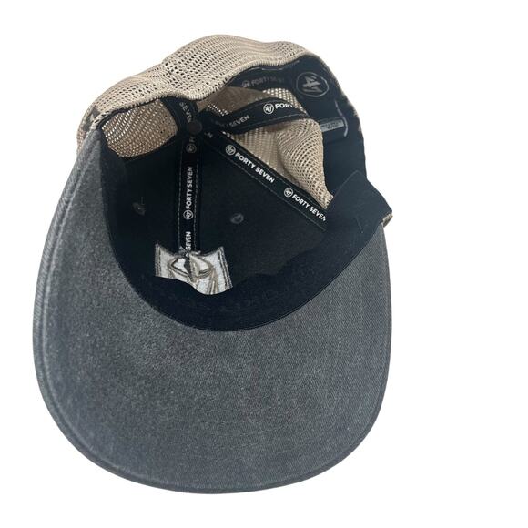 Vegas Golden Knights Hat 47 Brand Stretch Fit Men's Grey Mesh Back - Picture 4 of 9